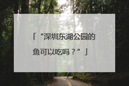 “深圳东湖公园的鱼可以吃吗？”